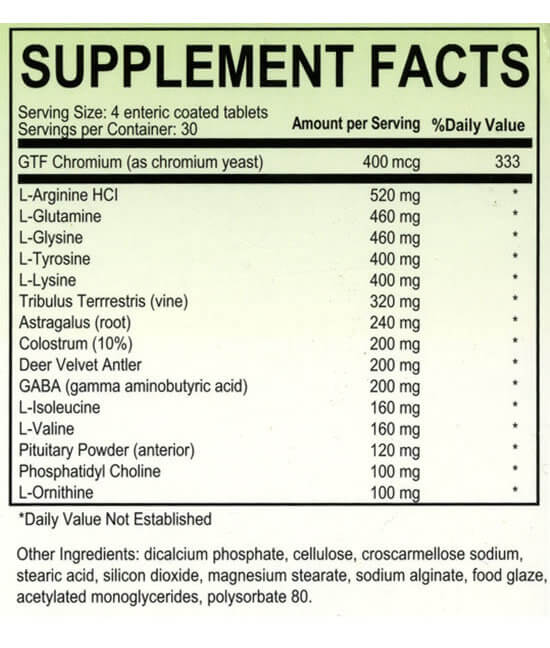 genf20 okus supplement facts